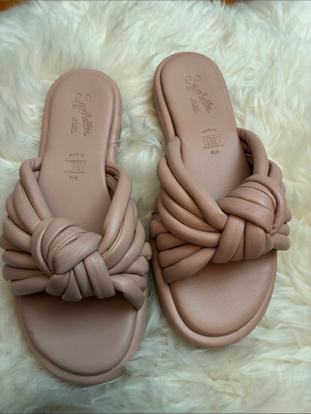 Seychelles Knotted Slide Sandals - Blush